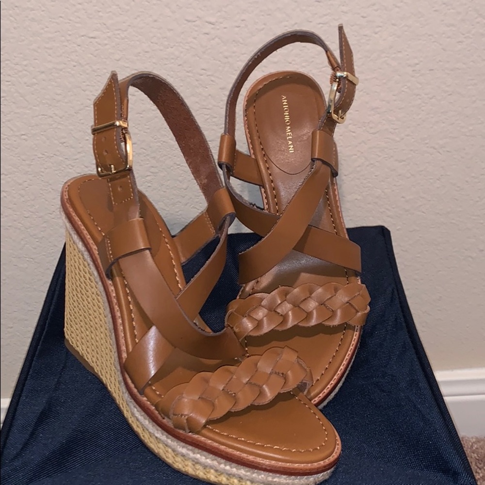 Brown Rope Twist Antonio Melani Wedges